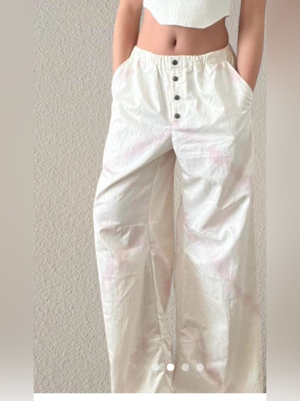 Free People FP Movement Pregame Printed wide leg pants size medium